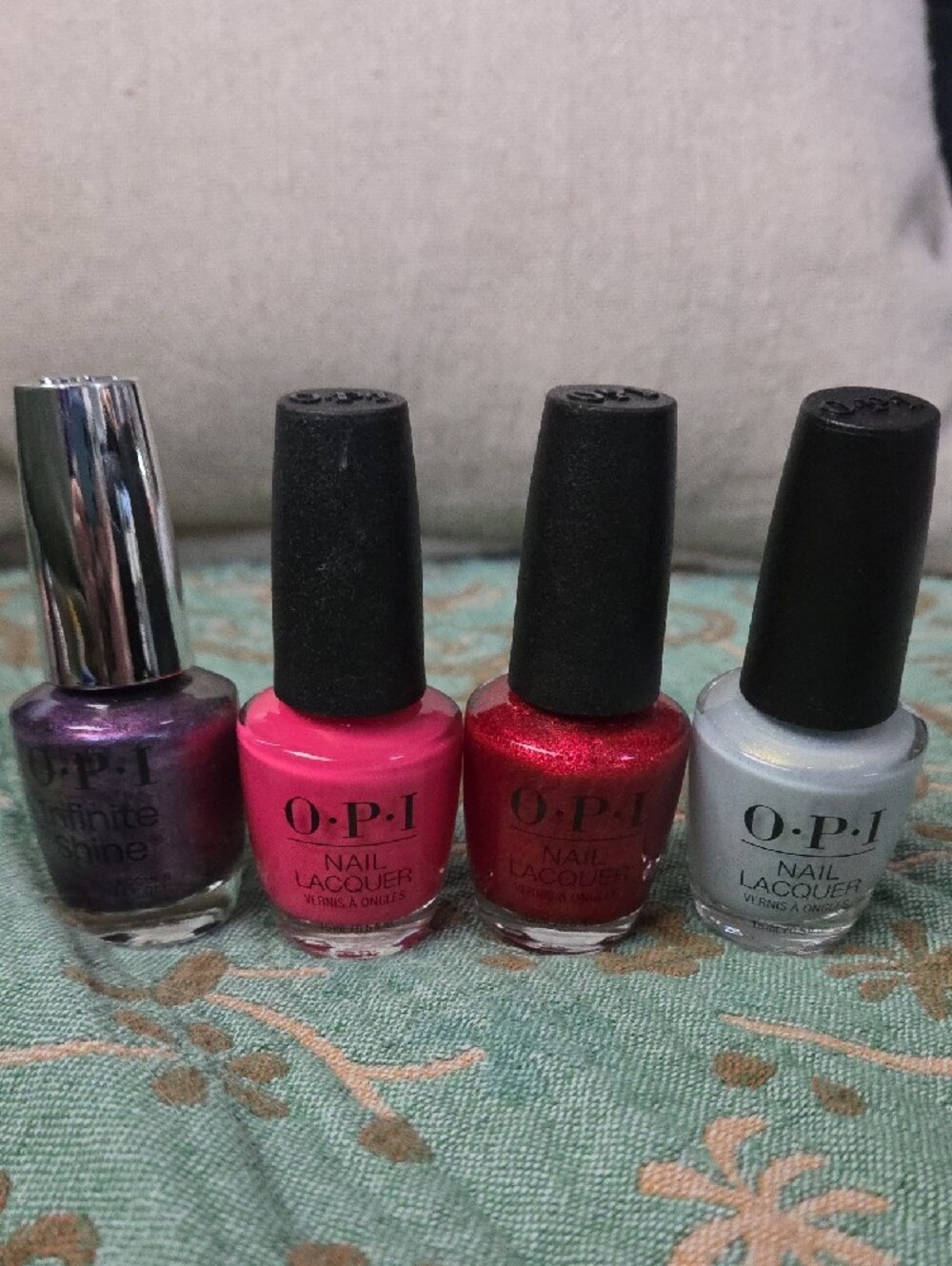 OPI Nail Polish Set - Blue, Mauve, Peach, Purple, Hot Pink, Red, Pale Gray - Picture 4 of 6